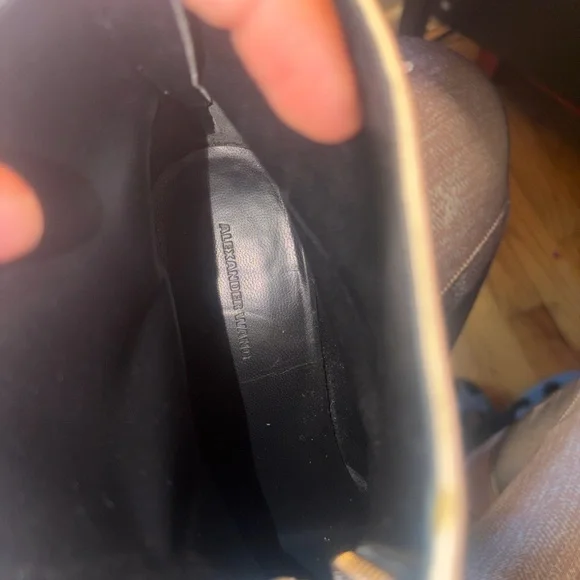 Alexander Wang White front back zip Studded pointed Lthr Boots size 38.5 - Picture 9 of 9